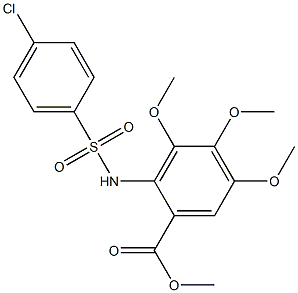 methyl 2-{[(4-chlorophenyl)sulfonyl]amino}-3,4,5-trimethoxybenzoate Struktur