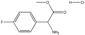 methyl amino(4-fluorophenyl)acetate hydrochloride 化学構造式