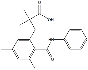 3-[2-(anilinocarbonyl)-3,5-dimethylphenyl]-2,2-dimethylpropanoic acid Structure