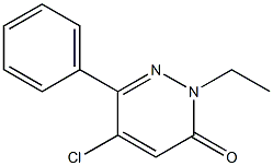 5-chloro-2-ethyl-6-phenyl-3(2H)-pyridazinone,,结构式