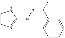 1-phenylethan-1-one 1-(4,5-dihydro-1H-imidazol-2-yl)hydrazone Struktur