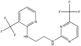 N1-[3-(trifluoromethyl)-2-pyridyl]-N2-[4-(trifluoromethyl)pyrimidin-2-yl]ethane-1,2-diamine 结构式