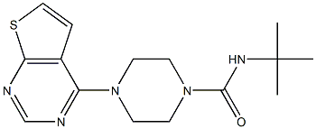 N1-(tert-butyl)-4-thieno[2,3-d]pyrimidin-4-ylpiperazine-1-carboxamide Structure