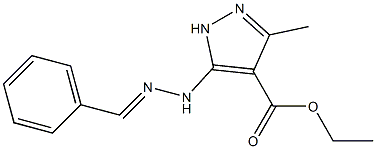 ethyl 5-(2-benzylidenehydrazino)-3-methyl-1H-pyrazole-4-carboxylate Structure