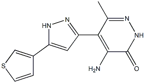 4-amino-6-methyl-5-[5-(3-thienyl)-1H-pyrazol-3-yl]-2,3-dihydropyridazin-3-one