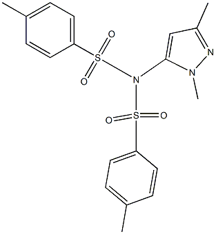 N-(1,3-dimethyl-1H-pyrazol-5-yl)-4-methyl-N-[(4-methylphenyl)sulfonyl]benzenesulfonamide Structure