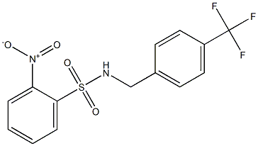 2-nitro-N-[4-(trifluoromethyl)benzyl]benzenesulfonamide Struktur