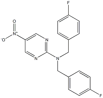 N,N-bis(4-fluorobenzyl)-5-nitro-2-pyrimidinamine Structure