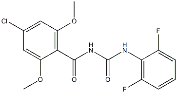 N-(4-chloro-2,6-dimethoxybenzoyl)-N'-(2,6-difluorophenyl)urea 化学構造式