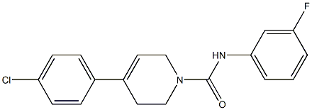 4-(4-chlorophenyl)-N-(3-fluorophenyl)-3,6-dihydro-1(2H)-pyridinecarboxamide,,结构式