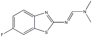 N'-(6-fluoro-1,3-benzothiazol-2-yl)-N,N-dimethyliminoformamide Structure