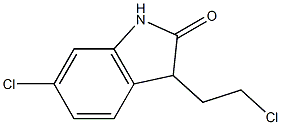 3-chloroethyl-6-chloro-1,3-dihydro-2H-indol-2-one Struktur