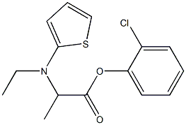 D-(+)-METHYL ALPHA-(2-THIENYL ETHYL AMINO) (2-CHLOROPHENYL) ACETATE 化学構造式