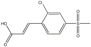 (E)-3-(2-chloro-4-(methylsulfonyl)phenyl)acrylic acid,,结构式