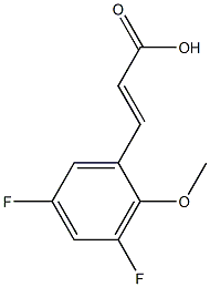 (E)-3-(3,5-difluoro-2-methoxyphenyl)acrylic acid Struktur