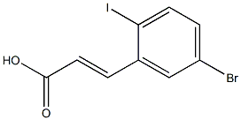 (E)-3-(5-bromo-2-iodophenyl)acrylic acid 结构式