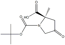 (R)-1-tert-butyl 2-methyl 4-oxopyrrolidine-1,2-dicarboxylate 结构式