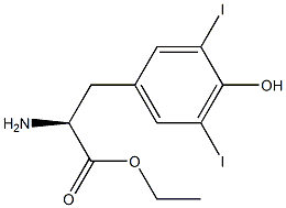 (S)-ethyl 2-amino-3-(4-hydroxy-3,5-diiodophenyl)propanoate Struktur