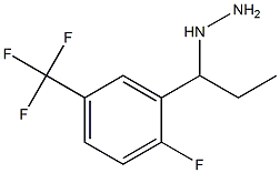 1-(1-(2-fluoro-5-(trifluoromethyl)phenyl)propyl)hydrazine 结构式