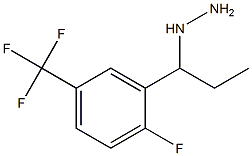 1-(1-(2-fluoro-5-(trifluoromethyl)phenyl)propyl)hydrazine,,结构式