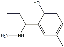 1-(1-(2-hydroxy-5-methylphenyl)propyl)hydrazine Struktur