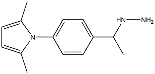 1-(1-(4-(2,5-dimethyl-1H-pyrrol-1-yl)phenyl)ethyl)hydrazine,,结构式