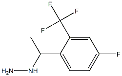 1-(1-(4-fluoro-2-(trifluoromethyl)phenyl)ethyl)hydrazine Structure