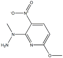 1-(6-methoxy-3-nitropyridin-2-yl)-1-methylhydrazine 化学構造式