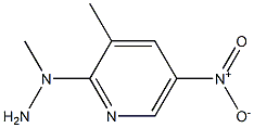 1-methyl-1-(3-methyl-5-nitropyridin-2-yl)hydrazine,,结构式