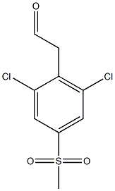 2-(2,6-dichloro-4-(methylsulfonyl)phenyl)acetaldehyde,,结构式