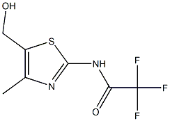 2,2,2-trifluoro-N-(5-(hydroxymethyl)-4-methylthiazol-2-yl)acetamide,,结构式
