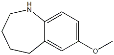 2,3,4,5-tetrahydro-7-methoxy-1H-benzo[b]azepine 结构式