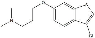 3-(3-chlorobenzo[b]thiophen-6-yloxy)-N,N-dimethylpropan-1-amine,,结构式