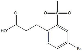 3-(4-bromo-2-(methylsulfonyl)phenyl)propanoic acid 结构式