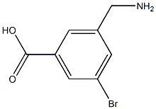 3-(aminomethyl)-5-bromobenzoic acid 结构式