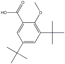 3,5-di-tert-butyl-2-methoxybenzoic acid,,结构式