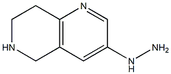 3-hydrazino-5,6,7,8-tetrahydro-[1,6]naphthyridine Struktur