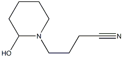 4-(2-hydroxypiperidin-1-yl)butanenitrile Struktur