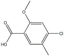 4-chloro-2-methoxy-5-methylbenzoic acid,1368280-53-8,结构式