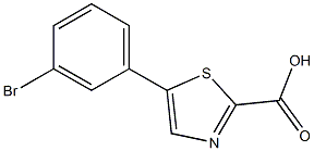 5-(3-bromophenyl)thiazole-2-carboxylic acid,,结构式