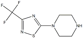 5-(piperazin-1-yl)-3-(trifluoromethyl)-1,2,4-thiadiazole 化学構造式