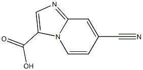 7-cyanoimidazo[1,2-a]pyridine-3-carboxylic acid,,结构式