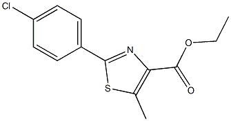 ethyl 2-(4-chlorophenyl)-5-methylthiazole-4-carboxylate Structure