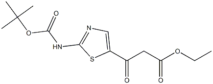 ethyl 3-(2-(tert-butoxycarbonylamino)thiazol-5-yl)-3-oxopropanoate Structure