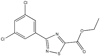 ethyl 3-(3,5-dichlorophenyl)-1,2,4-thiadiazole-5-carboxylate 结构式