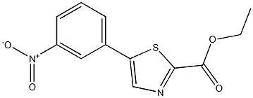ethyl 5-(3-nitrophenyl)thiazole-2-carboxylate 化学構造式