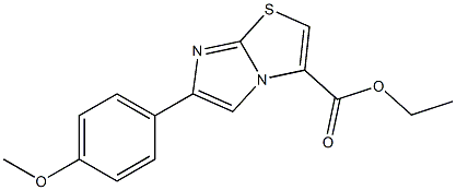 ETHYL 6-(4-METHOXYPHENYL)IMIDAZO[2,1-B][1,3]THIAZOLE-3-CARBOXYLATE 结构式