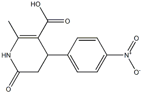1,4,5,6-Tetrahydro-2-methyl-6-oxo-4-[4-(nitro)phenyl]-3-pyridinecarboxylic acid Struktur