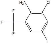 2-Amino-5-iodo-3-chlorobenzotrifluoride Structure