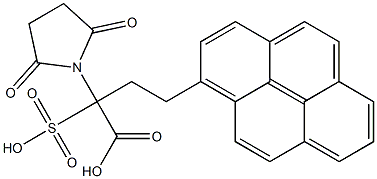 Sulfo-succinimidyl-(1-pyrenyl)butyrate 化学構造式